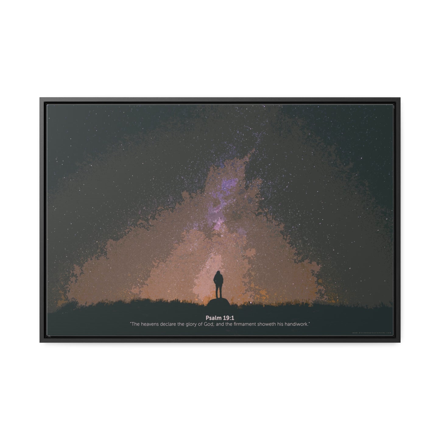 "The Heavens Declare His Glory" – Psalm 19:1 🌅✨ Gallery Canvas Wrap – Horizontal Frame 30'' x 20''