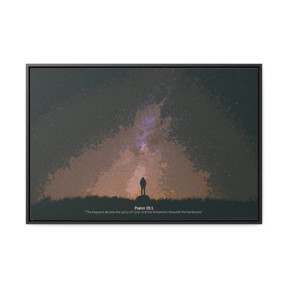 "The Heavens Declare His Glory" – Psalm 19:1 🌅✨ Gallery Canvas Wrap – Horizontal Frame 30'' x 20''