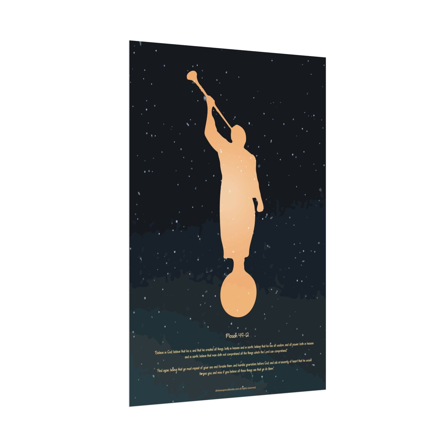 "Believe and Rejoice" – Mosiah 4:9-12 ✨🙌 Premium Rolled Poster – 285 gsm Fine Art Paper