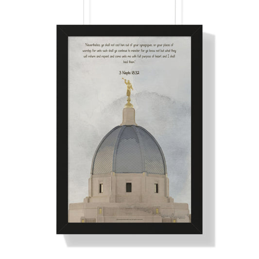 "3 Nephi 18:32 - Divine Forgiveness & Love Poster - Premium Scripture Art" Framed premium posters, High-quality framed wall art, Modern framed poster designs