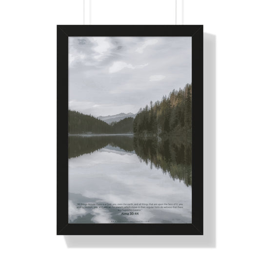 "The Evidence of a Creator" – Alma 30:44 🌌✨ Premium Framed Poster