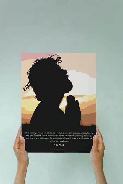 "Teach by Example" – 3 Nephi 18:16-19 ✨📖 Premium Rolled Poster – 285 gsm Fine Art Paper