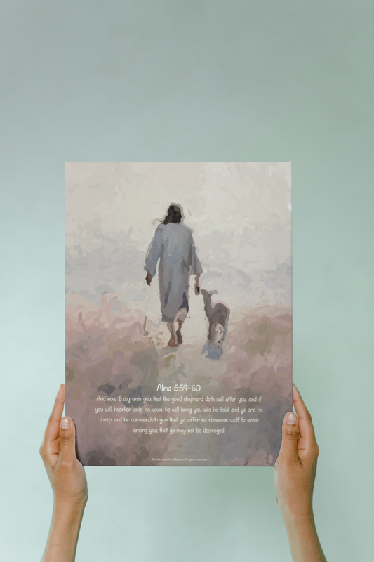 "The Good Shepherd" – Alma 5:59-60 ✨🐑 Premium Rolled Poster – 285 gsm Fine Art Paper