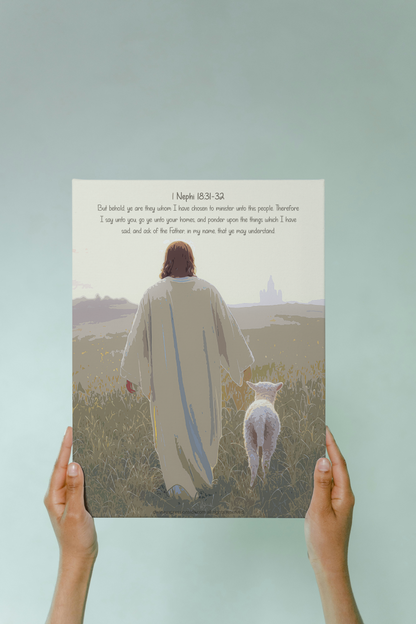 "The Promised Land" – 1 Nephi 18:31-32 ✨🌊 Premium Rolled Poster – 285 gsm Fine Art Paper