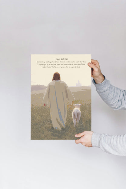 "The Promised Land" – 1 Nephi 18:31-32 ✨🌊 Premium Rolled Poster – 285 gsm Fine Art Paper