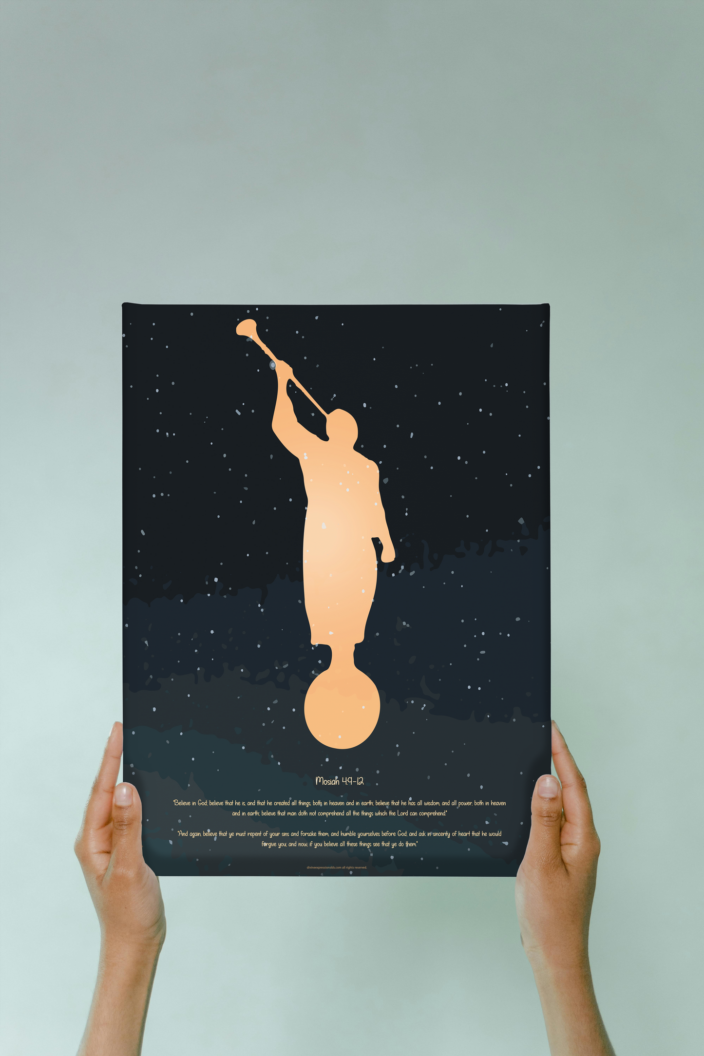 "Believe and Rejoice" – Mosiah 4:9-12 ✨🙌 Premium Rolled Poster – 285 gsm Fine Art Paper